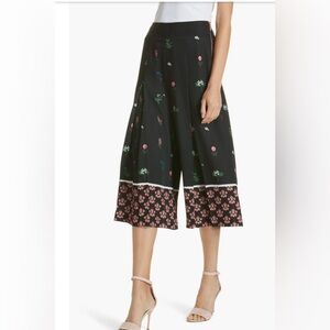TED BAKER Florence floral print culottes wide leg cropped